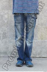 Leg Head Man Casual Jeans Slim Street photo references